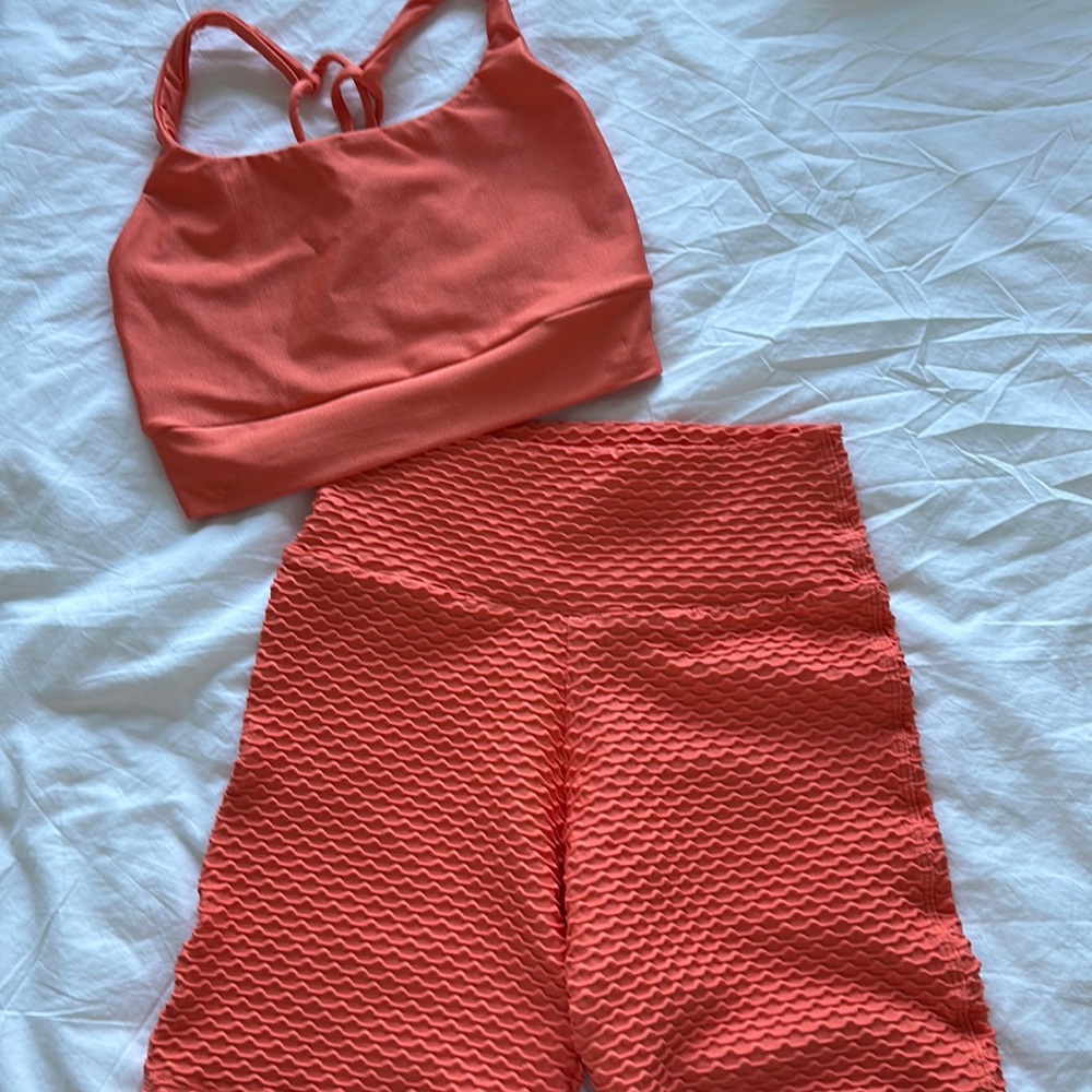 BootyByBrabants Rio set - croco biker shorts and Hi-Shine cross tank